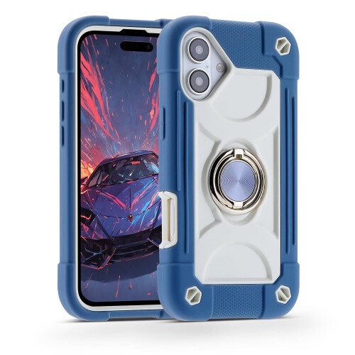Θήκη iPhone 16 6,1 ιντσών με βάση στήριξης δαχτυλιδιού, στιβαρή