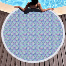 Rundes Strandtuch aus Mikrofaser, schnelltrocknend, 60 x 60 Zoll
