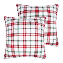 Sraith 2 Levtex Home Jingle Paws Euro Sham, Dearg Bán Glas