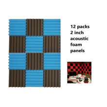 Geluidsisolerende schuimtegels 12" x 12" x 2" grijs en