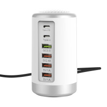 LWITHSZG USB-Wandladegerät 65W 6-Port Schnellladegerät