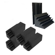 Black Acoustic Foam Bass Trap 24 pcs 10x5x5 in