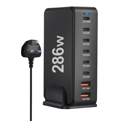 Διανομέας γρήγορου φορτιστή USB-C PD 268W 8 θυρών