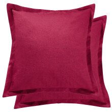 Levtex Home Spruce Rode Gewatteerde Euro Kussensloop Set van Twee 26x26