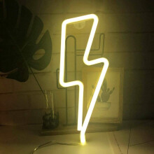 Blitzförmige Neonleuchte, USB- und batteriebetrieben