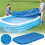 Capa inflável para piscina LWZWM, retangular, azul, em PE 1