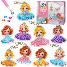 Kit de manualidades de arte con diamantes para niños de 4 a 12 años con temática de princesas.