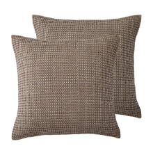 Levtex Home Mills Waffle Euro kussensloopset van twee, cacaokleurig, 26x26 cm