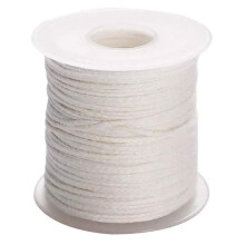 Stoppino di cotone per candele, bianco intrecciato, 1 rotolo, 200 piedi (61 metri circa)