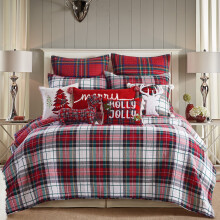 Levtex Spencer Plaid Quilt Twin Vendbar Bomuld Polyester