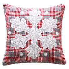 Cuscino decorativo Levtex Home grigio rosso bianco 18x18 pollici