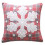 Almofada decorativa Levtex Home cinza, vermelha e branca, 45x45 cm (18x18 polegadas) 1