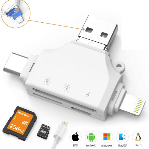 Léitheoir Cárta Cuimhne USB C Micrea USB Lightning SD CF TF