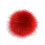 Ullpom-anheng hårtilbehør 12 cm rødt 1