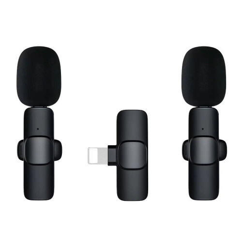 Microfone de lapela sem fio para iPhone e iPad (pacote com 2)