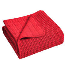 Levtex Home vaffelplaid bomuld rød 50x60 cm