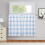 Grey waffle weave kitchen valance 60 in x 15 in 1