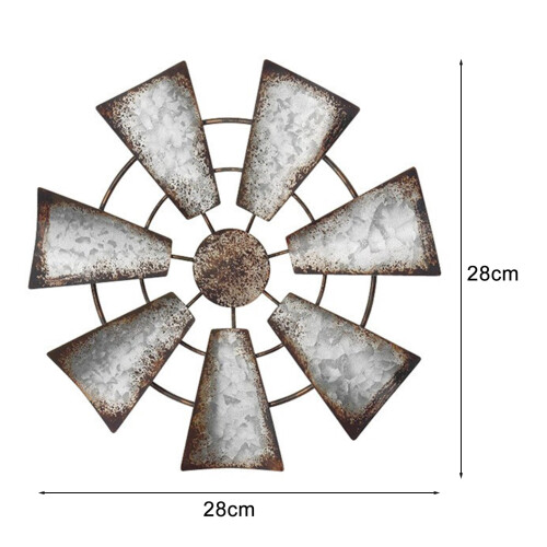 Windmill Wall Decor Rustic Iron 1 Piece 1