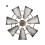 Windmill Wall Decor Rustic Iron 1 Piece 3
