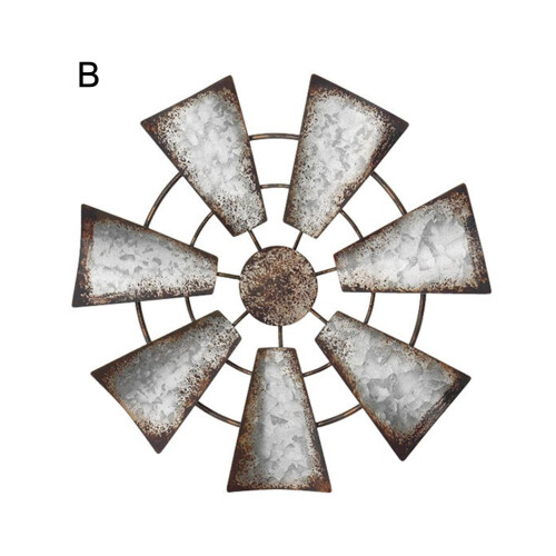 Windmill Wall Decor Rustic Iron 1 Piece 2