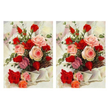 Kit de bordado de diamantes con flores para hacer tú mismo (2 piezas)