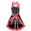 Women's Plaid Bowknot Pocket Apron Adjustable Lace-up 2