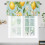 Lemon Blackout Curtain Valance Green Botanical Leaf Design 2