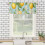 Lemon Blackout Curtain Valance Green Botanical Leaf Design 3