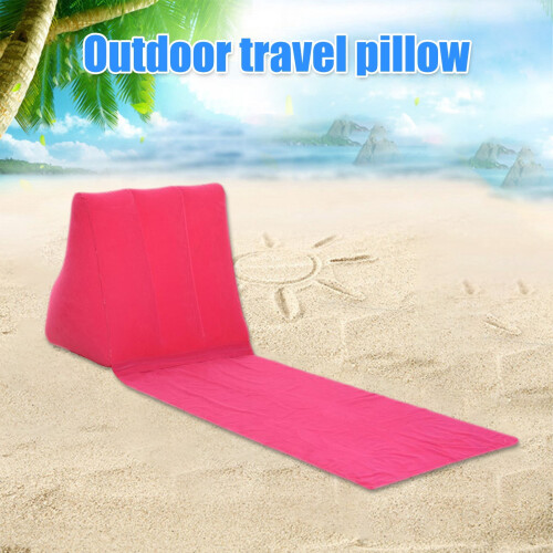 Inflatable Camping Chair Mat with Backrest PVC Flocking 1 2