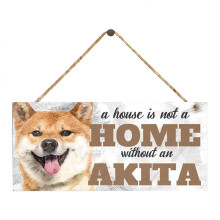 Targhetta in legno rettangolare per cani, ideale per la decorazione della casa.