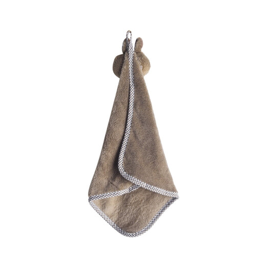 Microfiber Hand Towels with Hanging Loop Coffee 12x24 inches 2