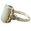 Women's Square White Opal Ring Antique Silver 1 Piece 2