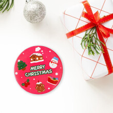 Washranp3Pcs Cartoon Christmas Compact Mirror, Portable Handheld Mini Makeup Mirrors Round Pocket Mirror for Women