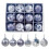 Worallymy Mini Hanging Baubles Silver Plastic Christmas 1