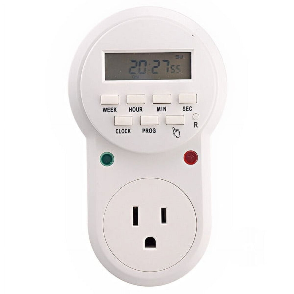 Electronic Programmable Timer Switch White 63A