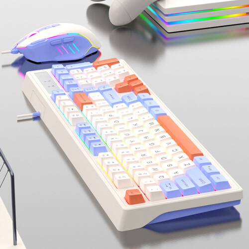 Washranp Gaming Keyboard LED Backlit Mechanical Quiet 98 2