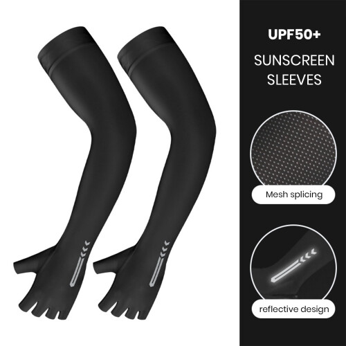 Sun Arm Sleeves Breathable Five-Finger Compression 2-Pack 2