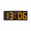 LED Digital Alarm Clock Orange Backlight Black Shell USB 1