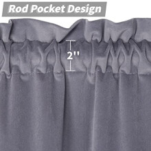 Velvet Kitchen Curtains 26x30 inches 2 Panels Green