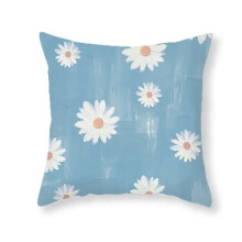 Cotton Linen Pillow Cases Floral Design 2 Pack