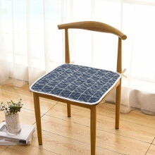 Patchwork Chair Cushion Blue Chevron 16.9"x16.9"
