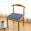 Patchwork Chair Cushion Blue Chevron 16.9"x16.9" 1