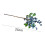 Artificial Blueberry Stems Home Decor 4Pcs 5