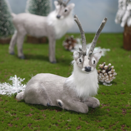 Christmas reindeer figurine plastic mini deer decoration 2
