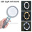 Washranp LED Illuminated 10X Handheld Magnifying Glass for 3
