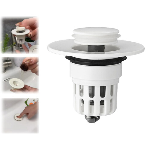 Plastic Basin Filter for Bathroom Sink Drain 1pc 1
