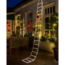 LED Christmas Ladder Lights Santa Multicolor 10ft