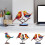 Stained Glass Bird Statue Metal Double-Sided 1 pc 2
