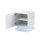 QIU bedside table 2 pcs. 46x41.5x53 cm white glossy/white glossy 2