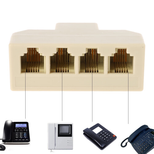 Phone Line Splitter RJ11 1 to 4 Way 2